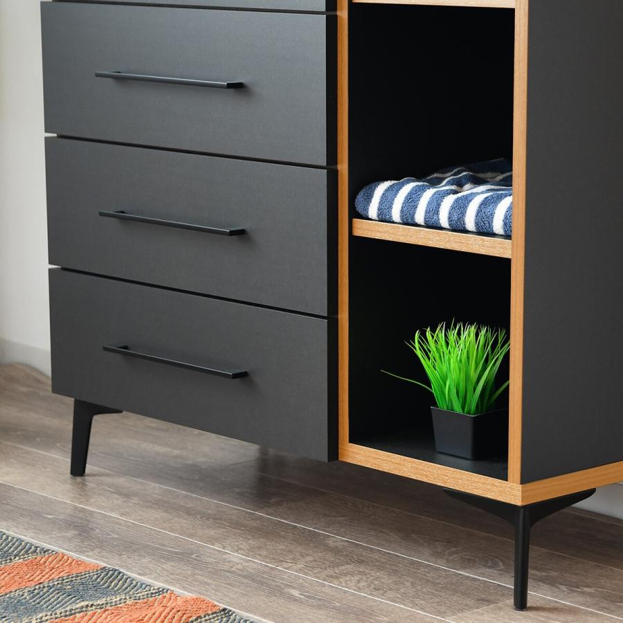 ニトリ（NITORI） 男前デザインの90幅ハイチェスト（NA） タンス