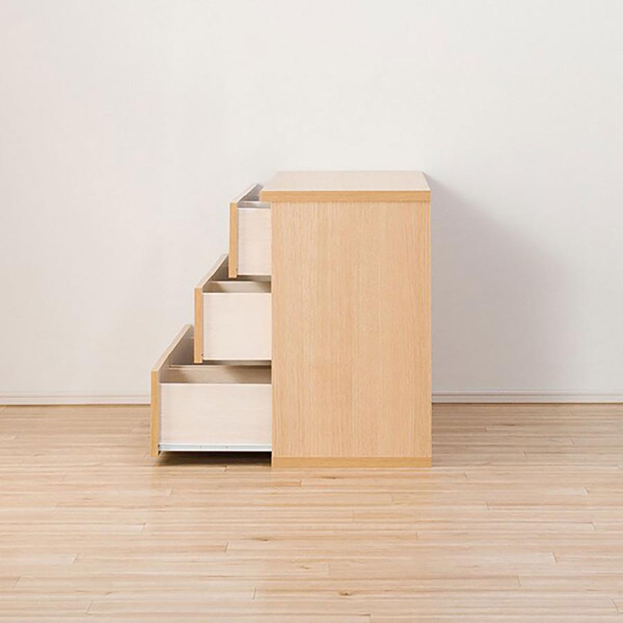 ニトリ ローチェスト(エレアK 120 LBR 3段) タンス たんす 衣類収納