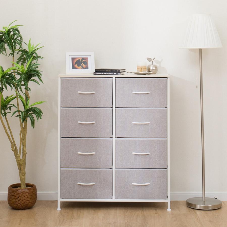 ニトリ（NITORI） 軽量ローチェスト(LGY/WH JH003) 80cm幅収納