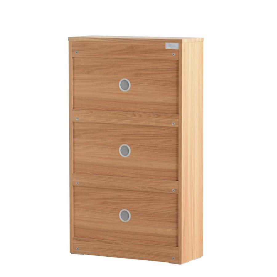 ニトリ（NITORI） ナチュラルなデザインの3段薄型シューズBOX（NA