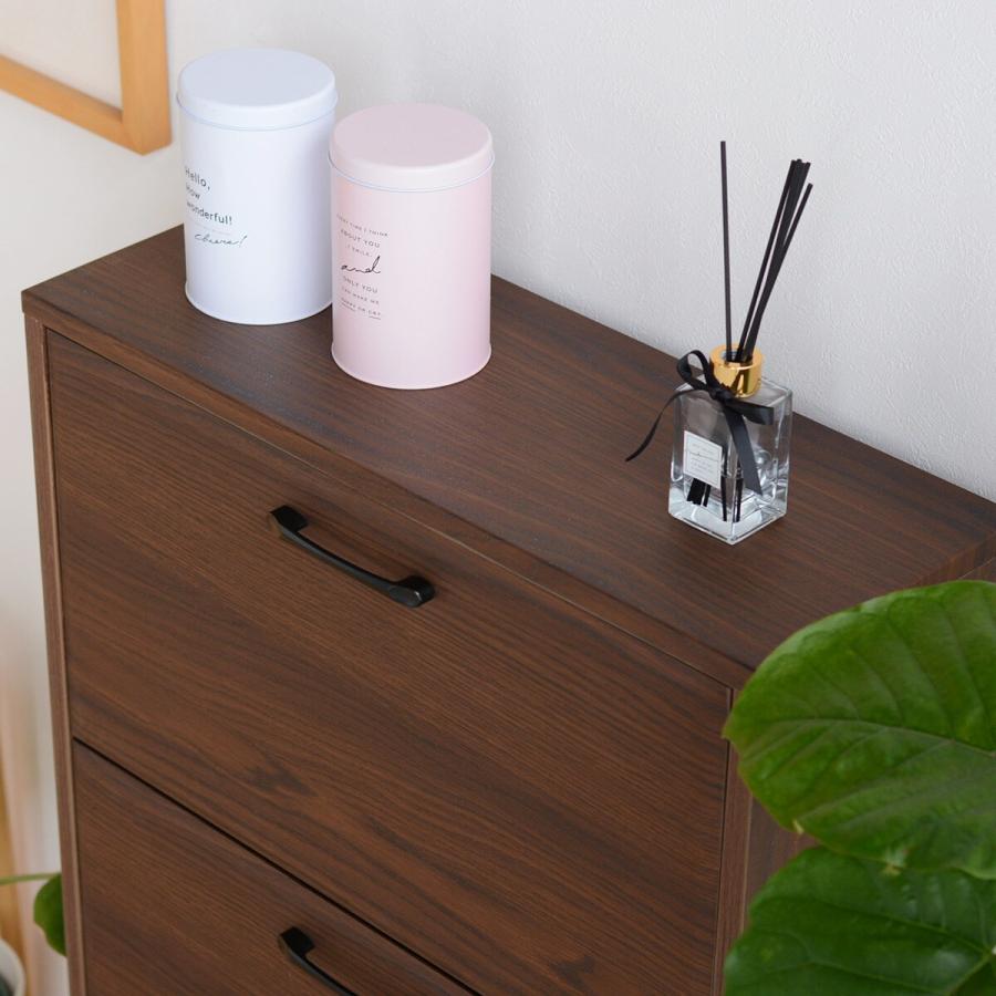 ニトリ（NITORI） ナチュラルなデザインの3段薄型シューズBOX（MBR