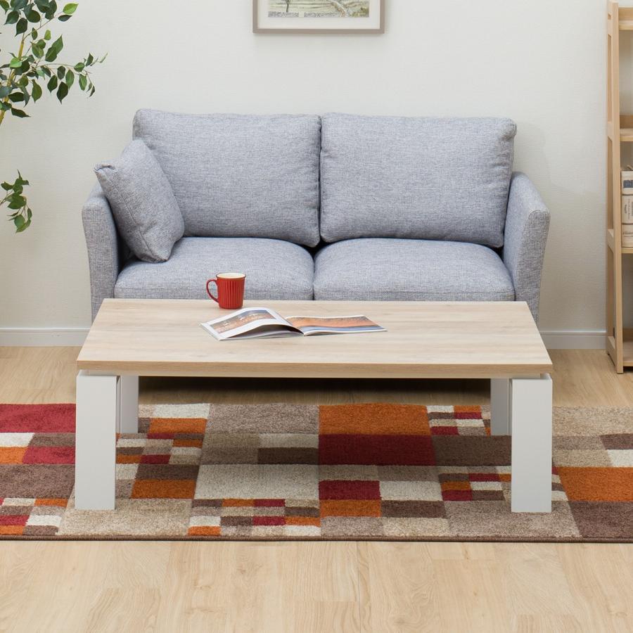 長方形 フラットヒーターこたつ(フロットG120VNA) こたつテーブル ローテーブル 節電 コタツ ヴィンテージ ニトリ 