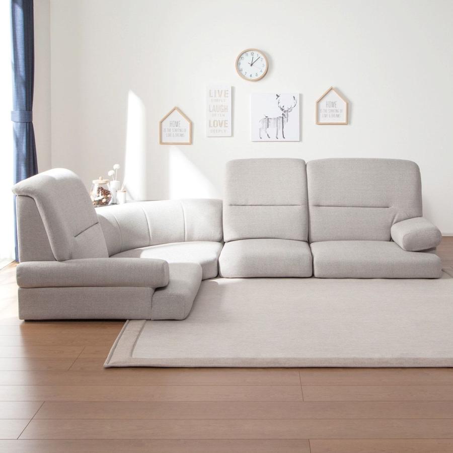 コーナーローソファ4点セット(Nゲート ファブリックBE) ニトリ