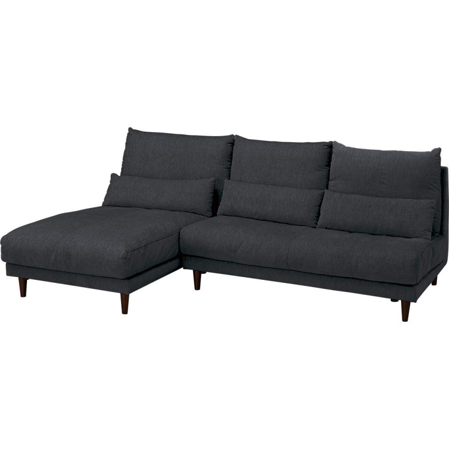 ニトリ（NITORI） ソファー ソファ 布張りカウチソファ(RJ001 BK