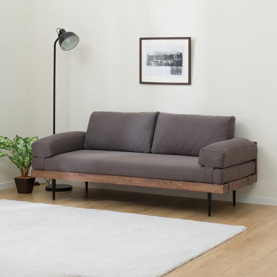 ニトリ（NITORI） ソファー ソファ ワイド2人用布張りソファ(FK03 MBR