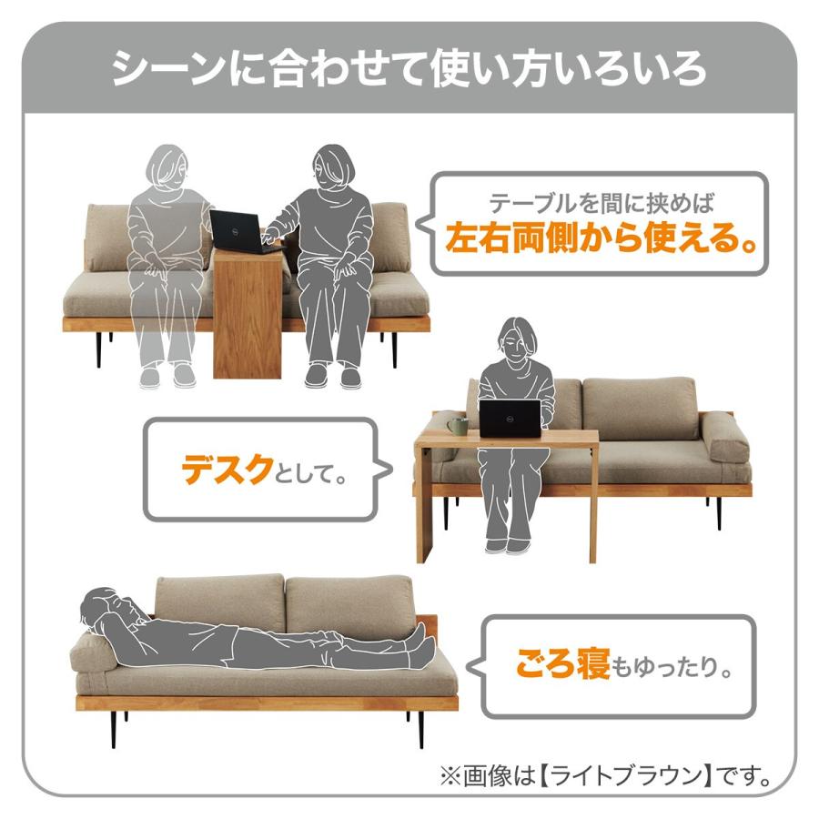 ニトリ（NITORI） ソファー ソファ ワイド2人用布張りソファ+テーブル