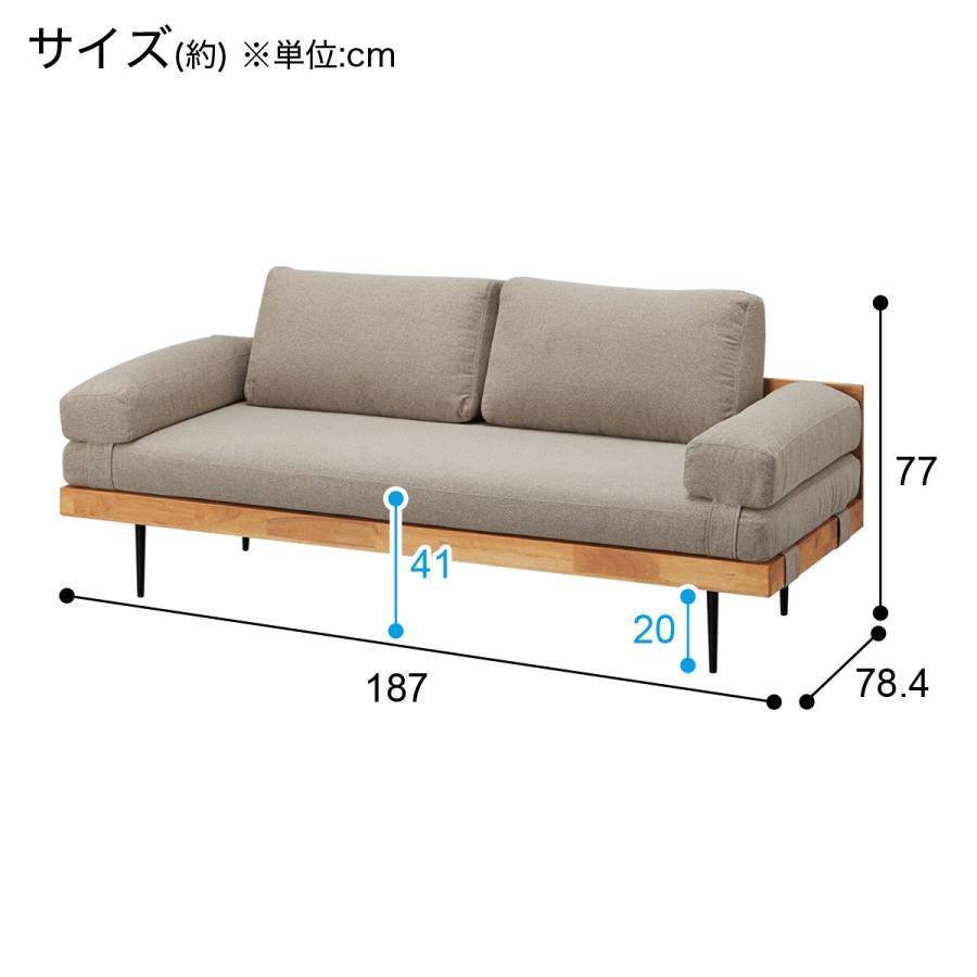 ニトリ ソファー ソファ ワイド2人用布張りソファ(FK03 LBR ニトリ ソファー ソファ ワイド2人用布張りソファ(FK03 LBR