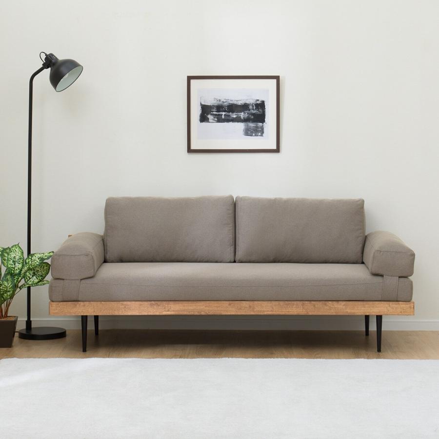 ニトリ（NITORI） ソファー ソファ ワイド2人用布張りソファ(FK03 LBR