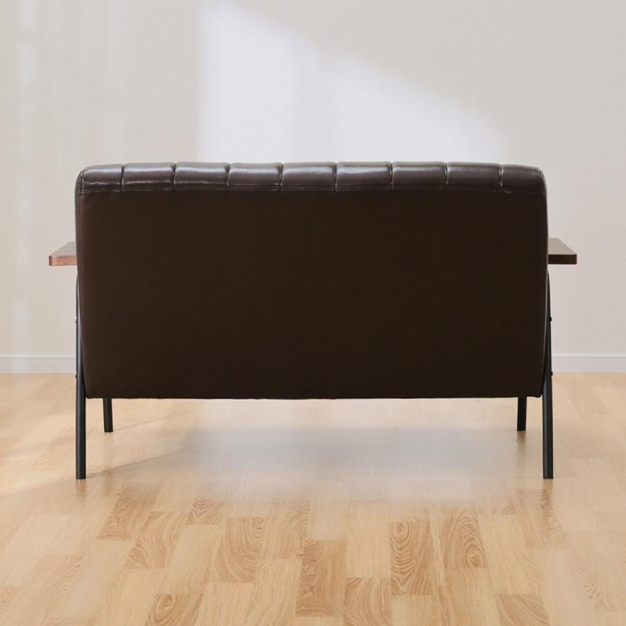 合成皮革ソファ カジュアルソファ コンパクトソファ 2人掛け (N