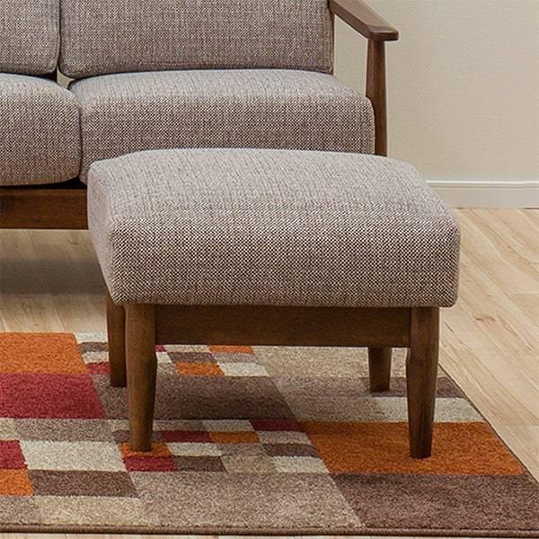 ニトリ 3人掛け布張りソファ マイス ヘッドレスト、スツール付 【値段