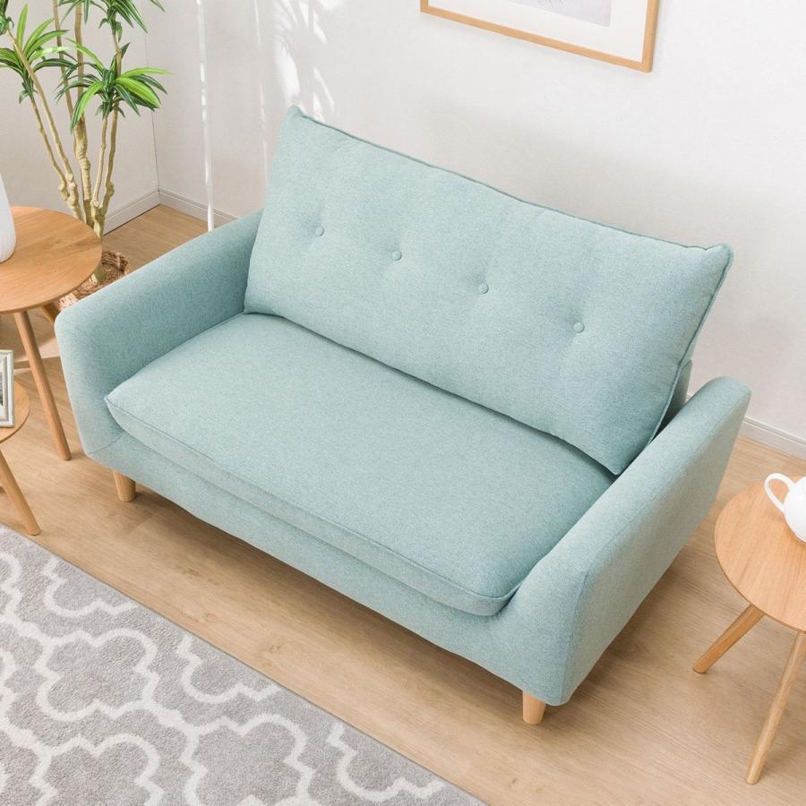 SALE／76%OFF】 カジュアルソファ コンパクトソファ 2人掛け 布 N