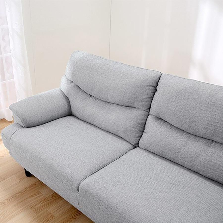 美品 NITORI 2人用布張りソファ(キャッツ3 GY) オットマン付き