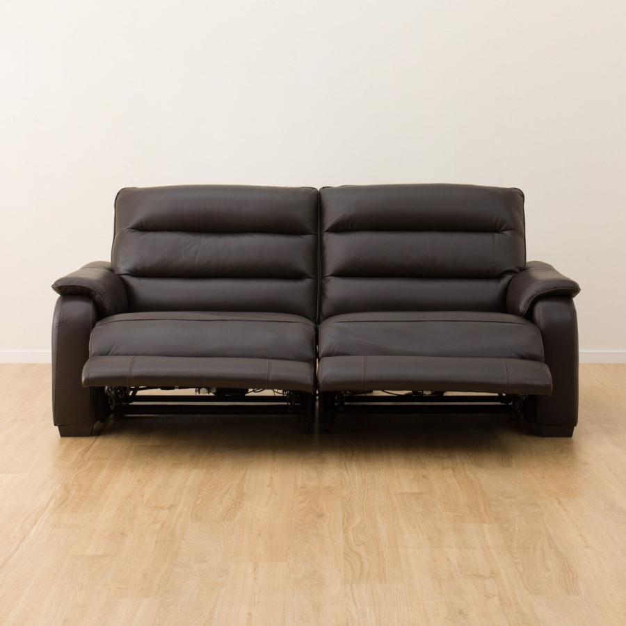 ニトリ　3人用本革ソファ　クローナ　黒 ニトリ 3人用本革ソファ クローナ 黒