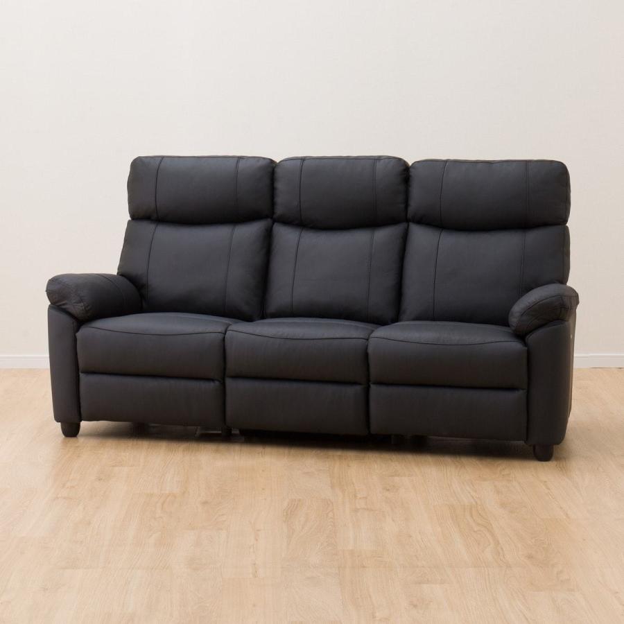 3人用電動本革テーブル付きリクライニングソファ キャンペーンもお見逃しなく グラッゼ Bk 5年保証 配送員設置 ニトリ