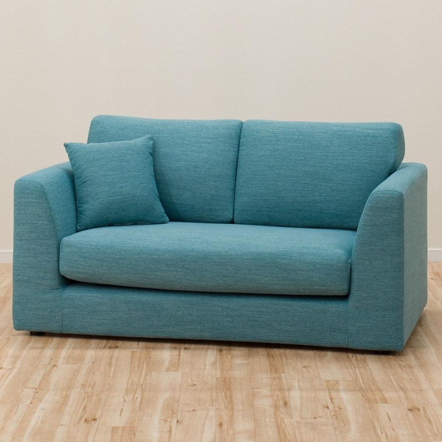 コーナーソファ 布製 ターコイズブルー 2分割 NポケットA3 ニトリ
