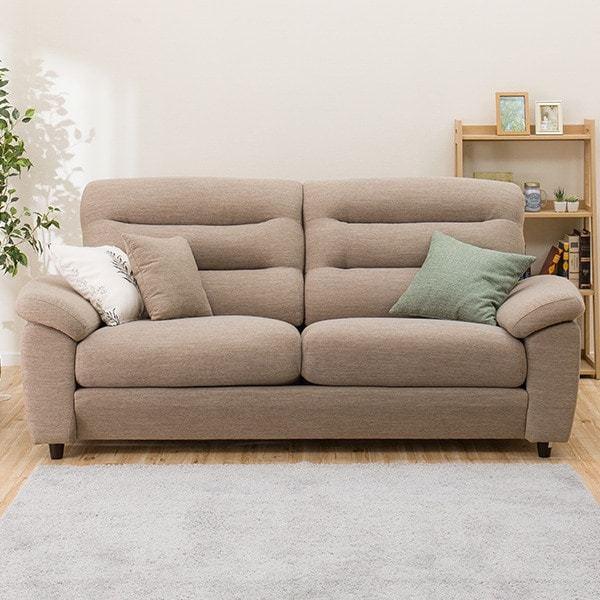 最高 【ニトリ】3人用布張りソファ(NポケットA12 H-HI DR-BE) トリプル