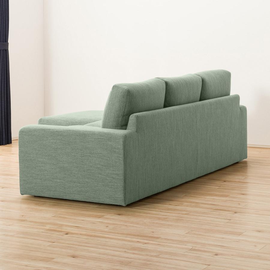 【〜6/6まで出品】 布張りカウチソファ(NポケットA1N LO DR-GGR) 3人掛け ニトリ 【DGJ1531397715】(54950円)