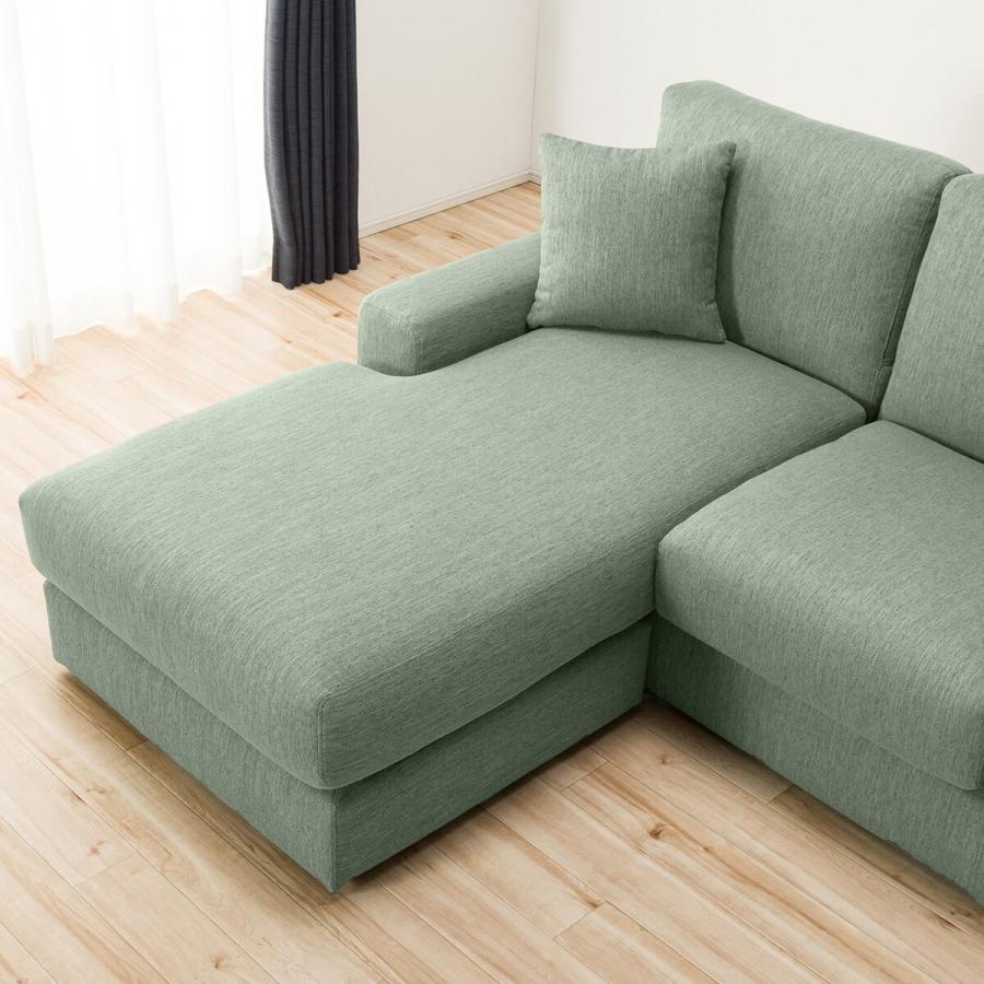 【〜6/6まで出品】 布張りカウチソファ(NポケットA1N LO DR-GGR) 3人掛け ニトリ 【DGJ1531397715】(54950円)