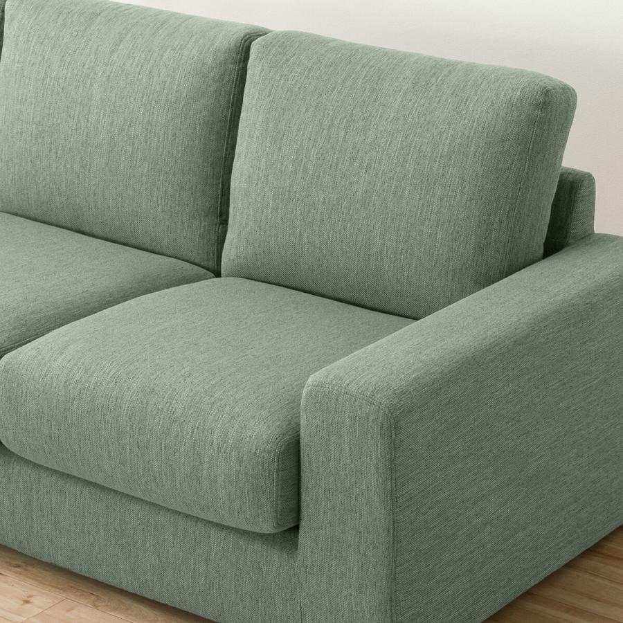 【〜6/6まで出品】 布張りカウチソファ(NポケットA1N LO DR-GGR) 3人掛け ニトリ 【DGJ1531397715】(54950円)