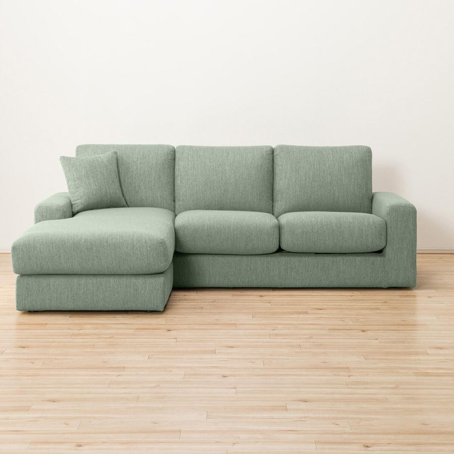 【〜6/6まで出品】 布張りカウチソファ(NポケットA1N LO DR-GGR) 3人掛け ニトリ 【DGJ1531397715】(54950円)