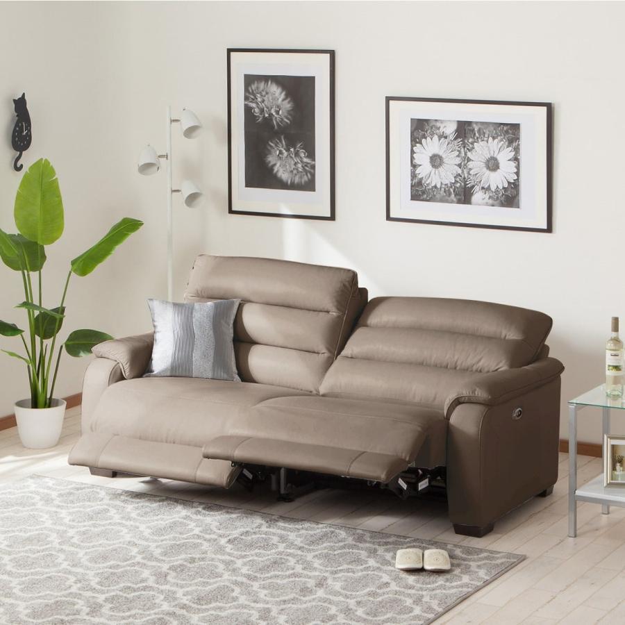 ニトリリクライニング3人掛けソファ ニトリ 3人掛け 両電動リクライニングソファ(LS05 革 SK MO