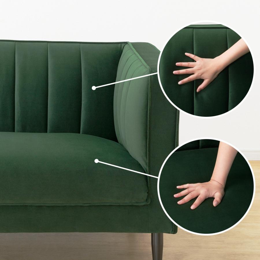 ニトリ（NITORI） ソファー ソファ 3人掛け 布張りソファ(KF01 DGR