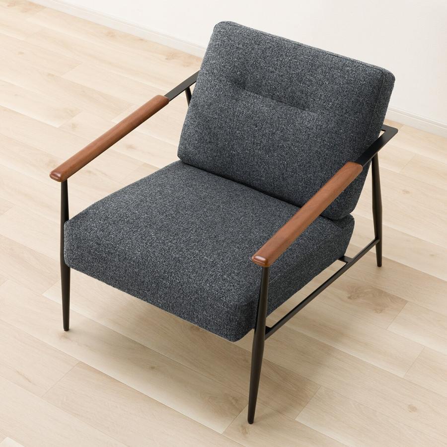 ニトリ アクセントチェア(AW14 DGY) ソファー ソファ 1人掛け 布