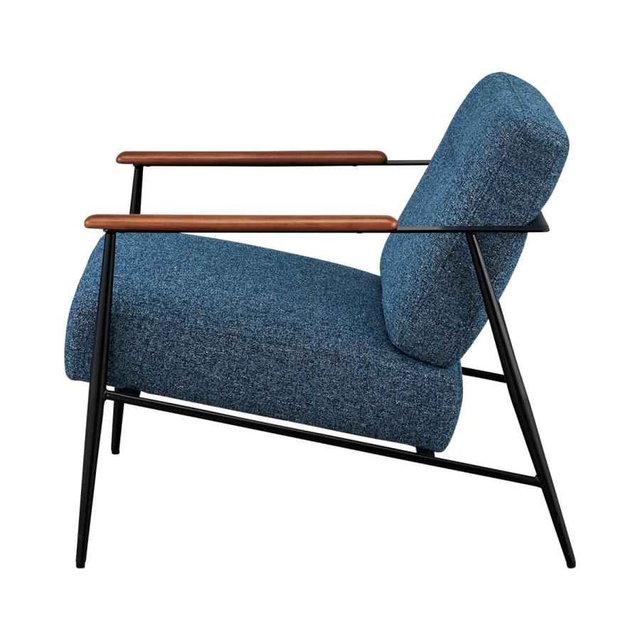 ニトリ アクセントチェア(AW14 BL) ソファー ソファ 1人掛け 布