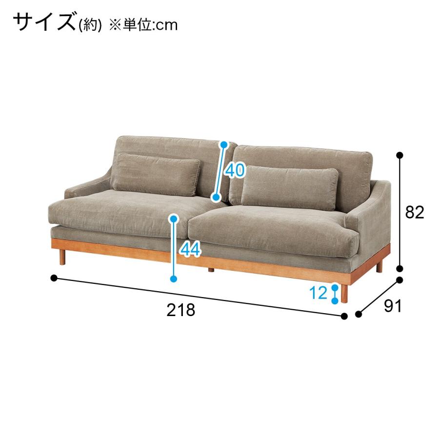 ニトリ（NITORI） ソファー ソファ 3人掛け 布張りソファ(LB03 MO