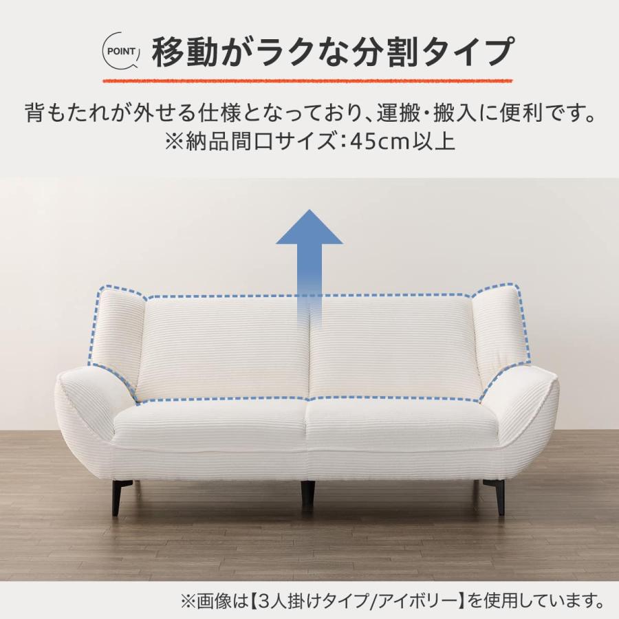 ニトリ（NITORI） 2人掛けソファ 布張りタイプ (MB03 IV) : ニトリ