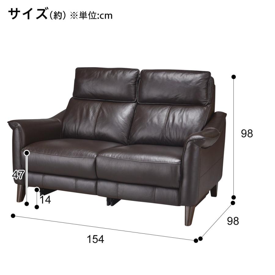 ニトリ ダークブラウン 合成皮革 2人掛けソファ ニトリ（NITORI） 2人掛けソファ 本革(一部合成皮革)タイプ