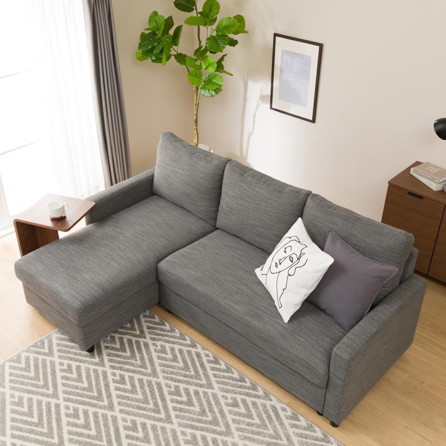 収納付きカウチソファ (GC01 GY) ソファ ニトリ : 1154760 : ニトリ  