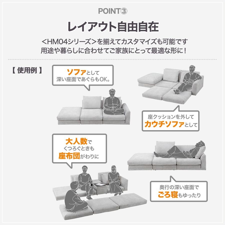 ニトリ（NITORI） ソファー ソファ 片肘3人掛け布張りローソファ(HM04