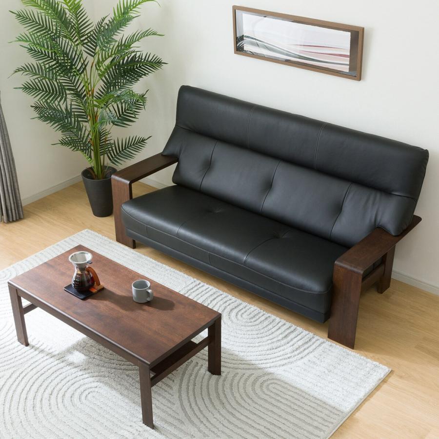 ニトリ ソファー ソファ 3人掛けソファ (ダンテ2W15403K BK554