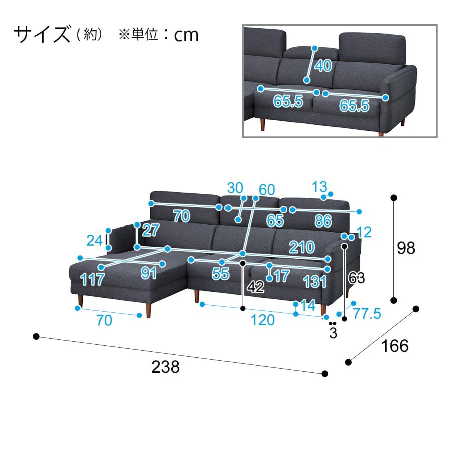 ニトリ ソファー ソファ 布張りカウチソファ(KK026 RC DGY ニトリ ソファー ソファ 布張りカウチソファ(KK026 RC DGY