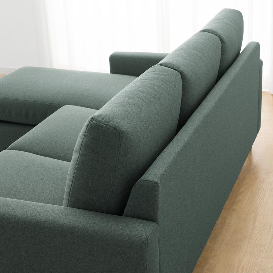 ニトリ 布張りカウチソファ ヘッドレスト3個セット(CS02 H DGR