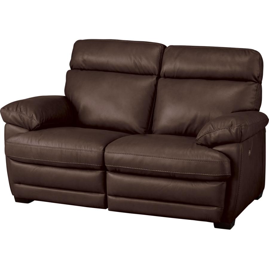 ニトリ 本革 2P ハイバック ソファー 大型 レザー 茶色 ダークブラウン