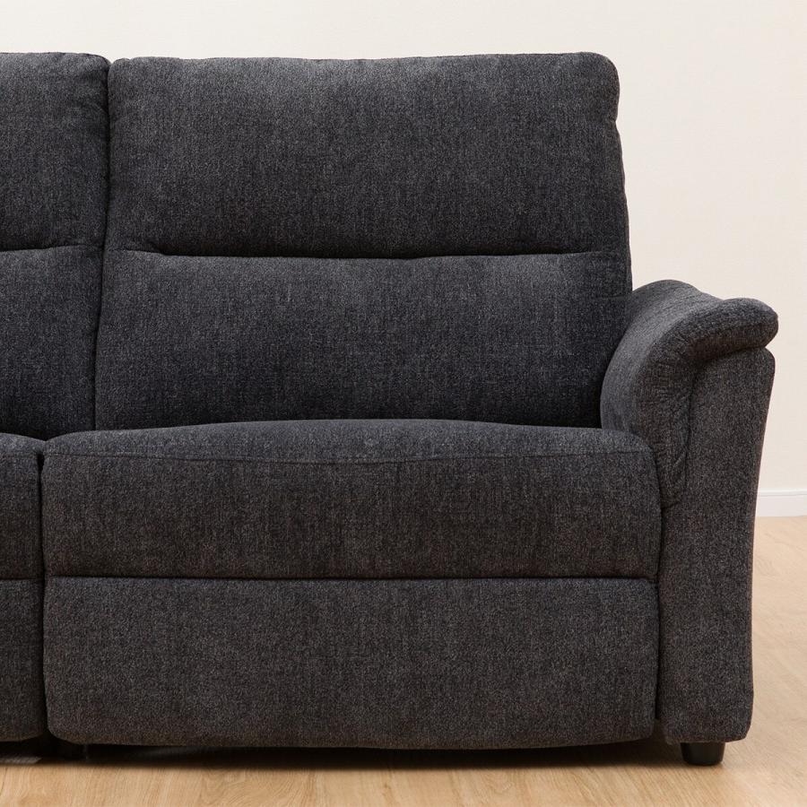 ニトリ 3人掛け電動布張りリクライニングソファ(KK6133 DGY