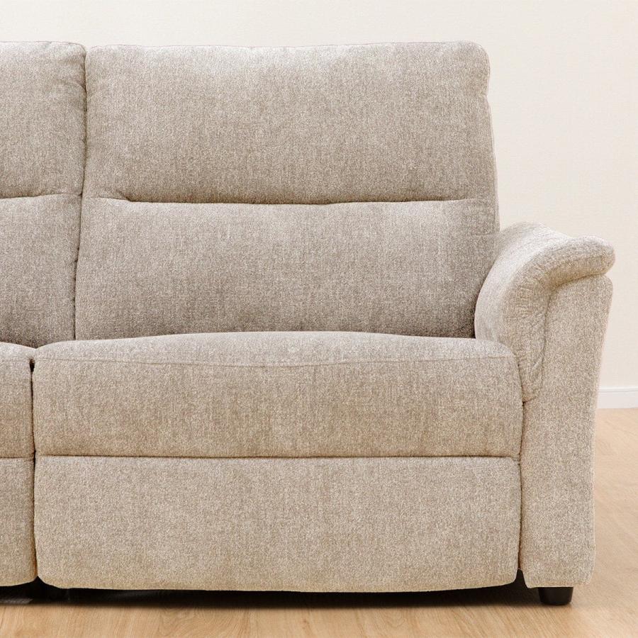 新品　ニトリ3人掛け布張り電動リクライニングソファ(KK6133 LGY) ニトリ 3人掛け電動布張りリクライニングソファ(KK6133 BE