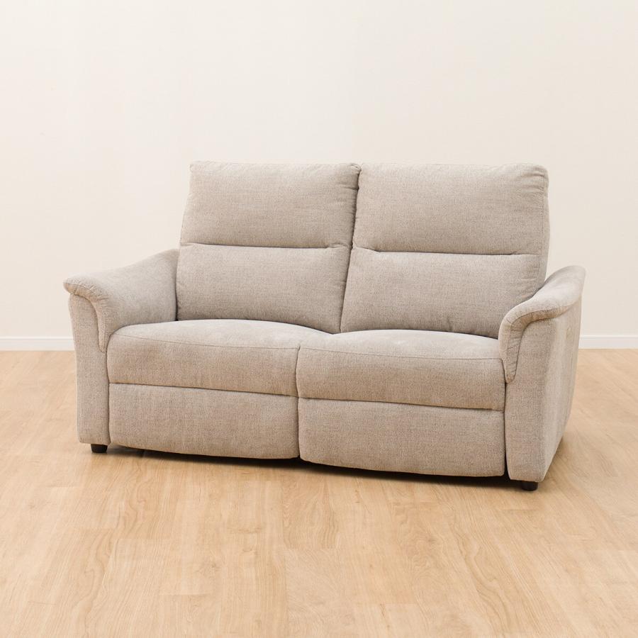 2人掛け 電動リクライニングソファ NITORI JOURNEY ベージュ 布製 2P