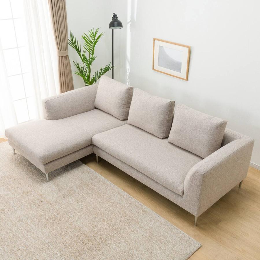 定価12,9000円 ニトリ 布張りカウチソファ 商品コード 1101300 ニトリ（NITORI） カウチソファ 布張りタイプ (KK8160 右カウチ BE