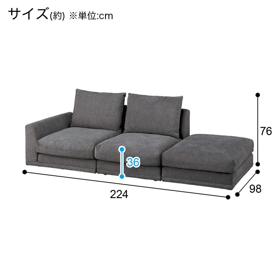 ニトリ ソファー ソファ 片肘3人掛け 布張りローソファ(HM04 DGY ニトリ ソファー ソファ 片肘3人掛け 布張りローソファ(HM04 DGY