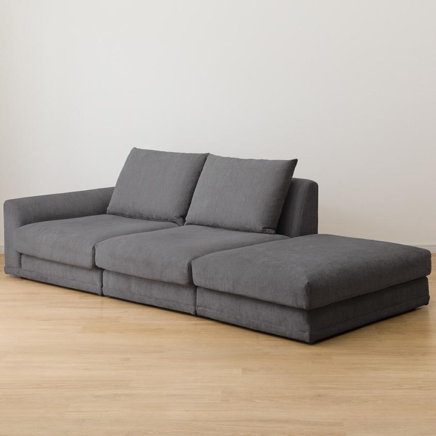 ニトリ（NITORI） ソファー ソファ 片肘3人掛け 布張りローソファ(HM04