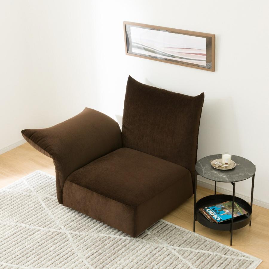 ニトリ 【YH01ソファ単品ユニット】1人掛け片肘ソファ(YH01 DBR