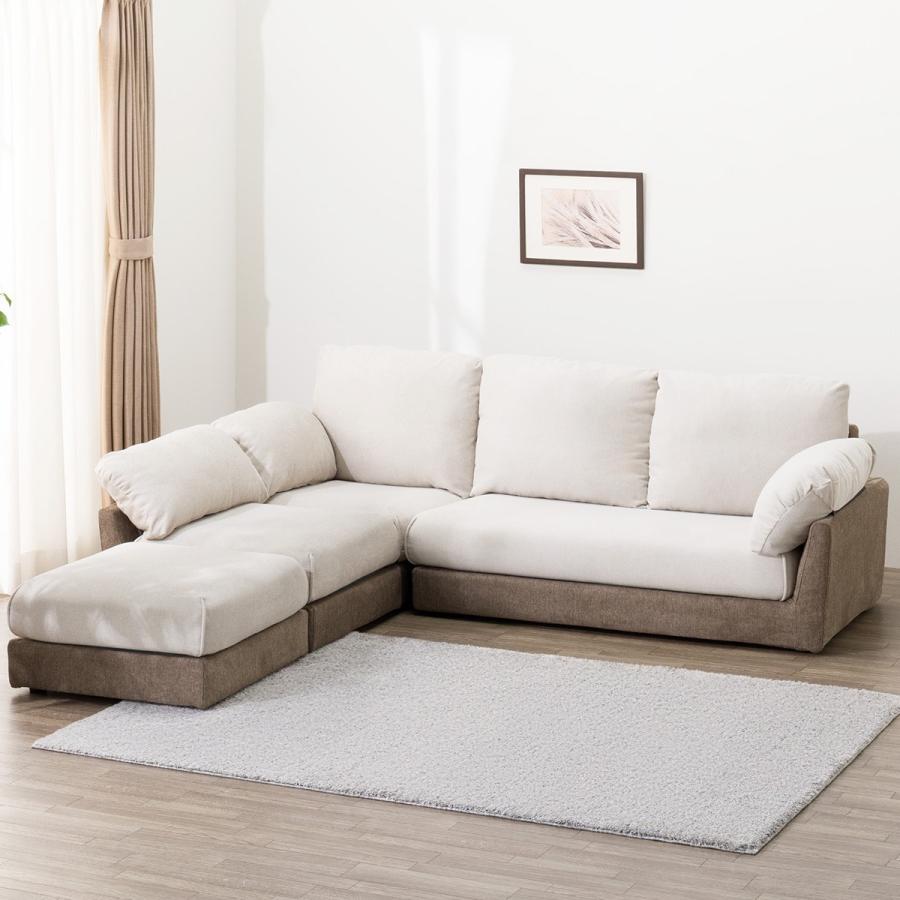 ニトリ（NITORI） ソファー ソファ コーナーソファ4点セット(XL07 BE