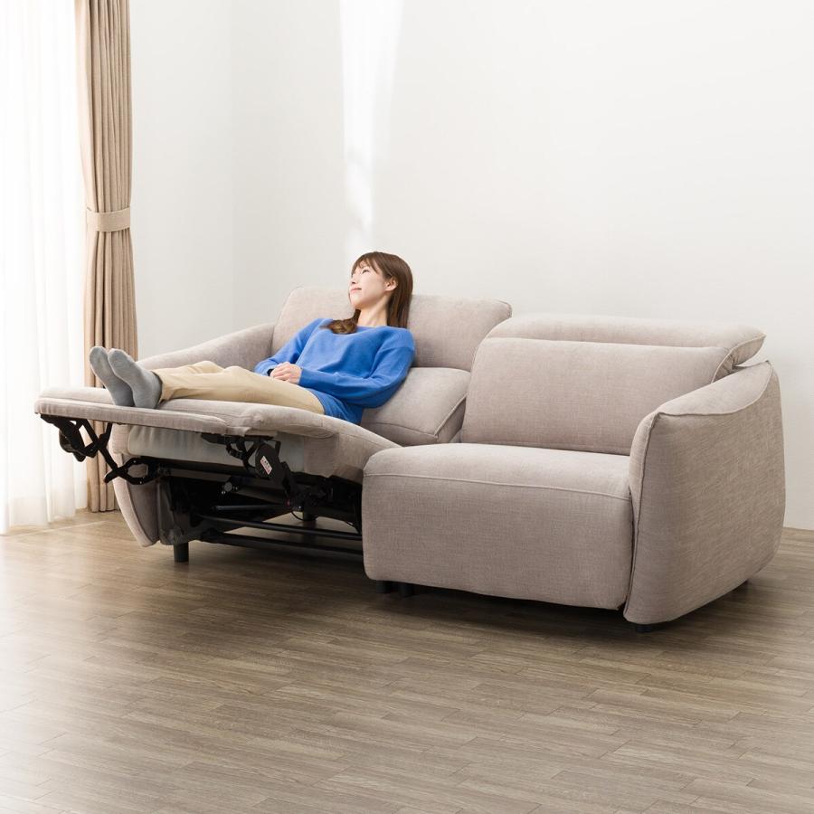 ニトリ（NITORI） 3人掛け電動布張りリクライニングソファ(LE09 2M BE