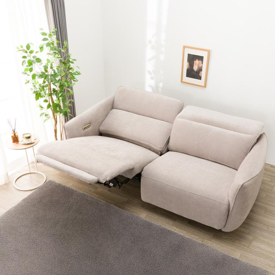 ニトリ（NITORI） 3人掛け電動布張りリクライニングソファ(LE09 2M BE