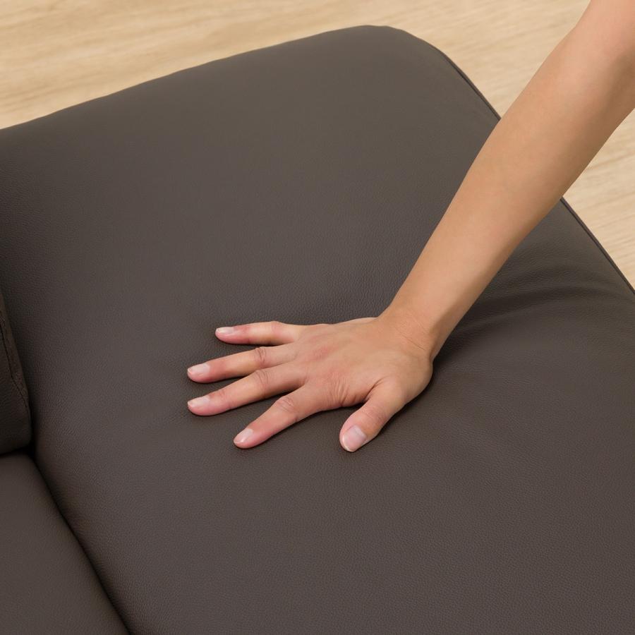 ニトリL字ソファー　ダークブラウン ニトリ（NITORI） コーナーソファ(LB07 革 LC DBR) 限定価格：1/5迄