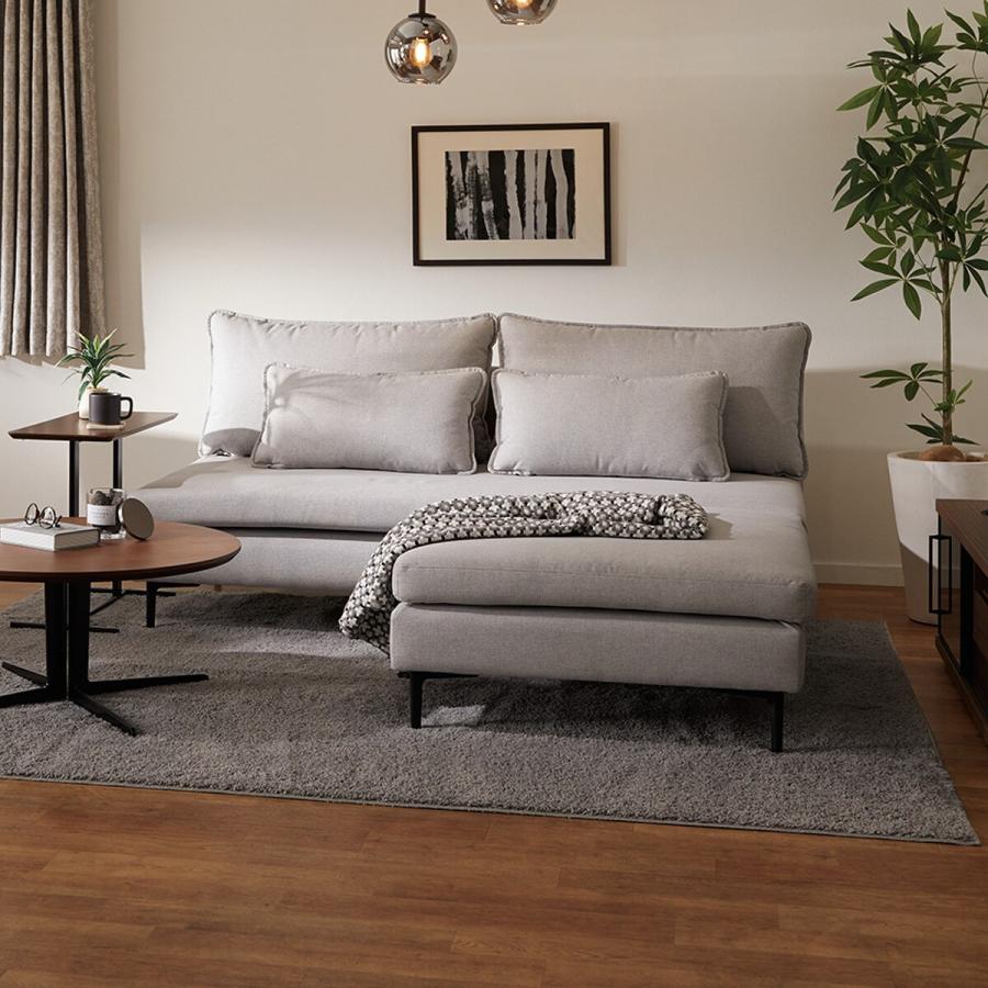 ニトリ（NITORI） 広い座面のゆったりソファ＋スツールセット 布張り