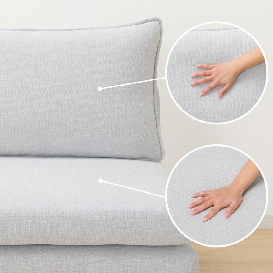 ニトリ 広い座面のゆったりソファ(MS01 1人掛け 肘なし LGY